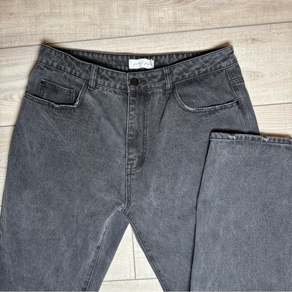 Petal + Pup Women’s 10 Charcoal Gray Black Relaxed Straight Jeans - Picture 1 of 11